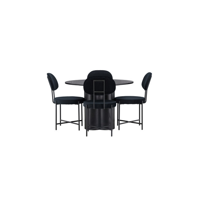 5-tlg. Esszimmer-Set Olivia mit Stühlen Stella