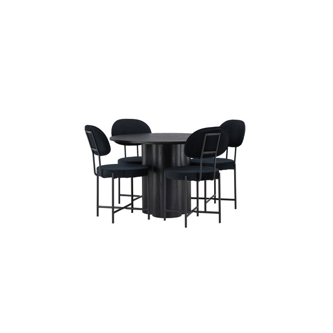 5-tlg. Esszimmer-Set Olivia mit Stühlen Stella