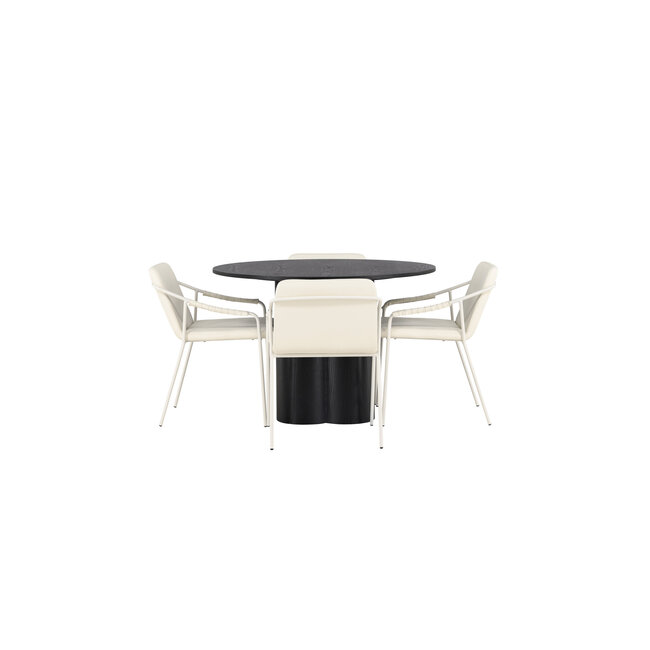 5-tlg. Esszimmer-Set Olivia mit Stühlen Tvist