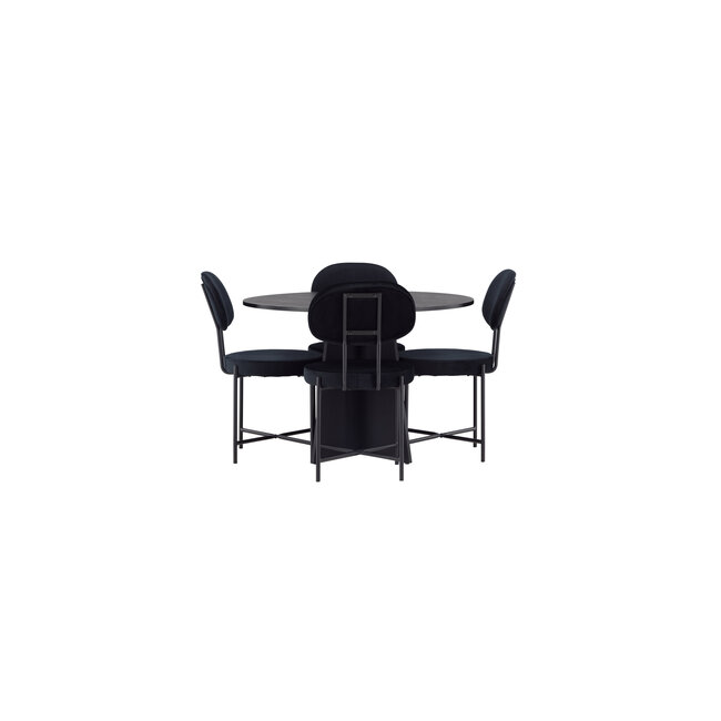 5-tlg. Esszimmer-Set Bootcut mit Stühlen Stella