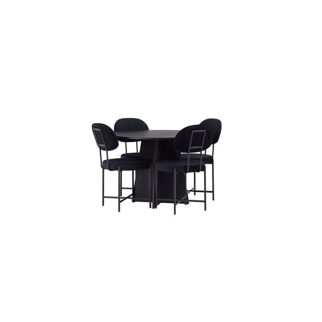 5-tlg. Esszimmer-Set Bootcut mit Stühlen Stella