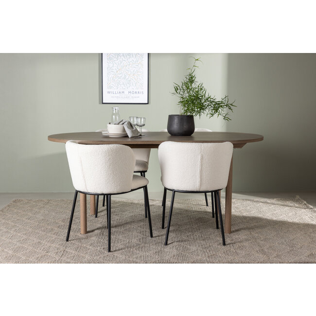 5-tlg. Esszimmer-Set Andy mit Stühlen Edina