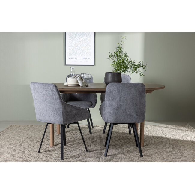 5-tlg. Esszimmer-Set Andy mit Stühlen Rosie