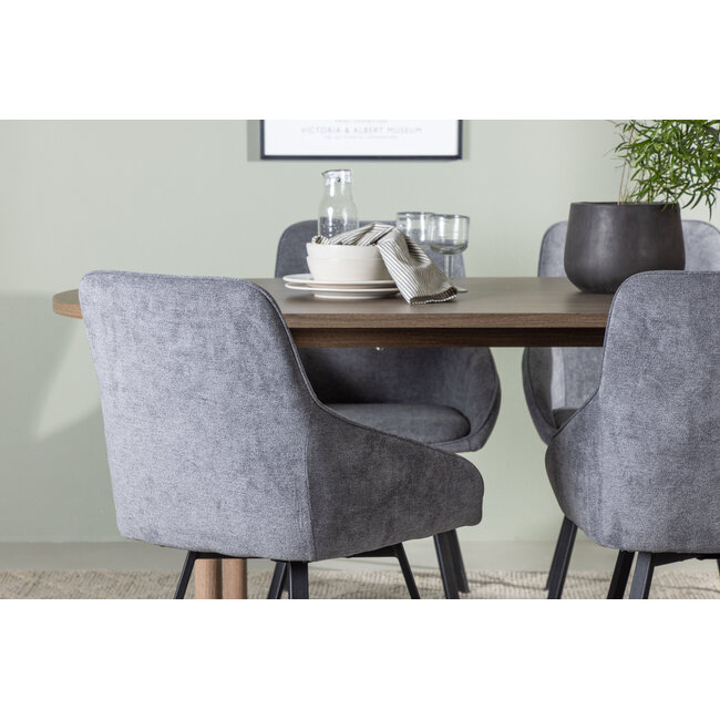 5-tlg. Esszimmer-Set Andy mit Stühlen Rosie