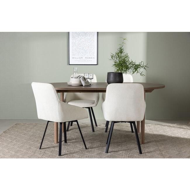 5-tlg. Esszimmer-Set Andy mit Stühlen Rosie