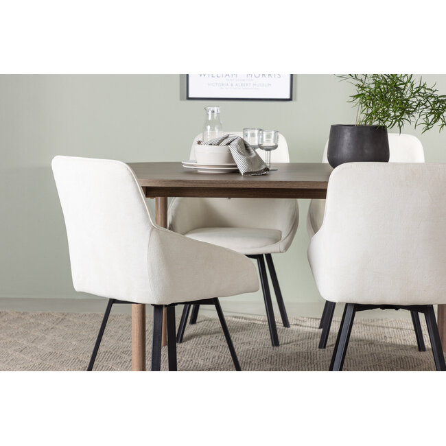 5-tlg. Esszimmer-Set Andy mit Stühlen Rosie