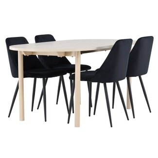 Venture Home 5-tlg. Andy Esstisch mit Night Esszimmerstuhl