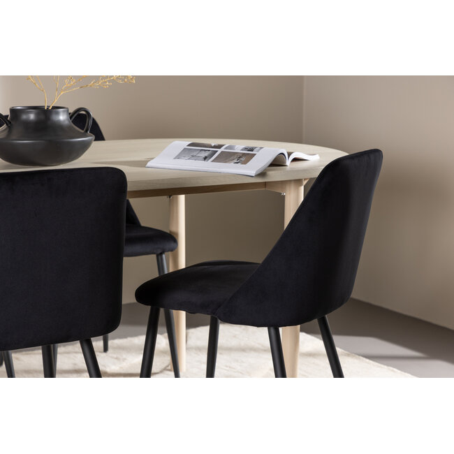 5-tlg. Andy Esstisch mit Night Esszimmerstuhl