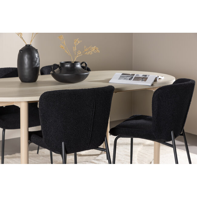 5-tlg. Andy Esstisch mit Modesto Esszimmerstuhl