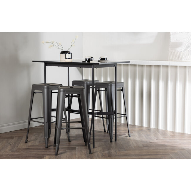 5-tlg. Bar-Set Rax mit Stühlen Tempe