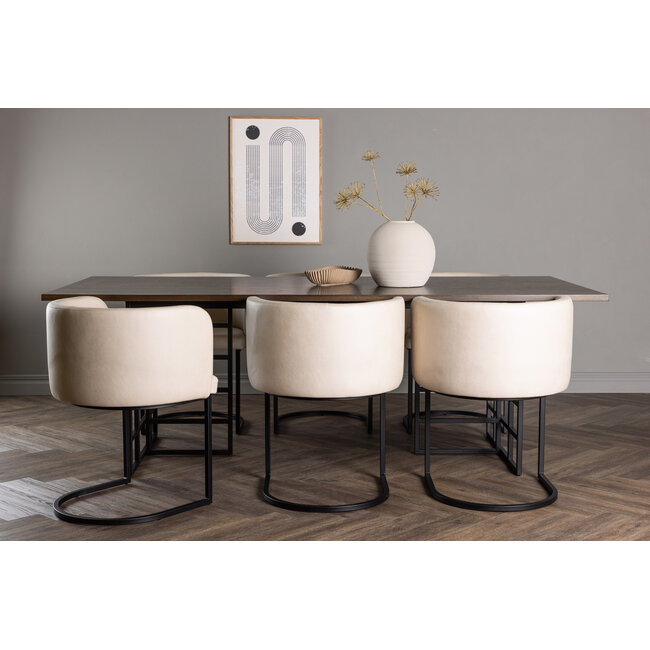 7-tlg. Esszimmer-Set Ystad mit Stühlen Simrishamn