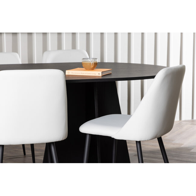 7-tlg. Esszimmer-Set Bootcut mit Stühlen Night