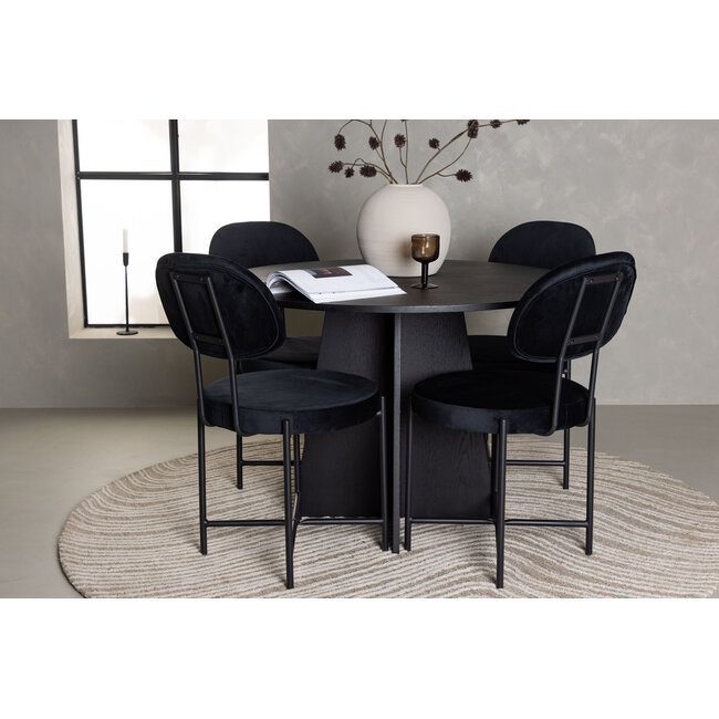 5-tlg. Esszimmer-Set Bootcut mit Stühlen Stella