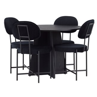 5-tlg. Esszimmer-Set Bootcut mit Stühlen Stella