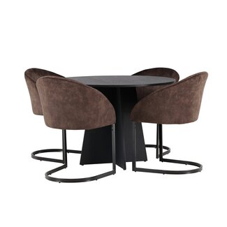 Venture Home 5-tlg. Esszimmer-Set Bootcut mit Stühlen Evening