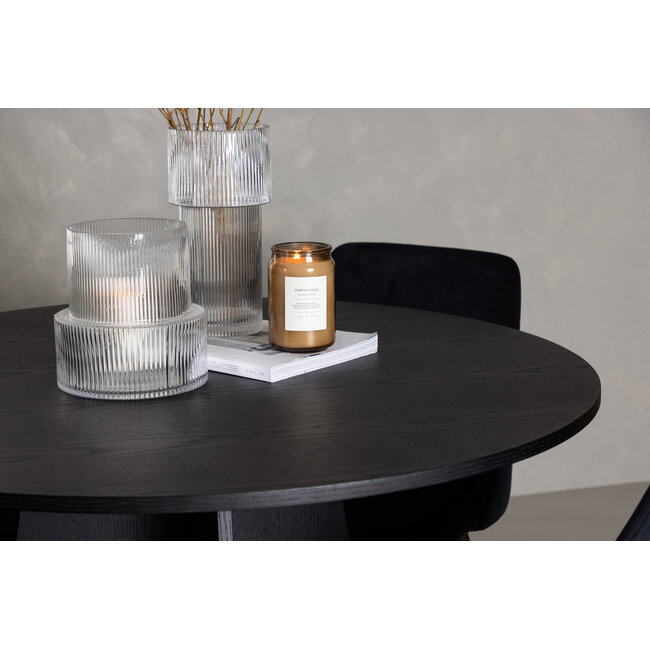 5-tlg. Esszimmer-Set Bootcut mit Stühlen Night