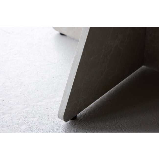 Runder Sofa-Tisch Bootcut Beige Ø80×45 cm