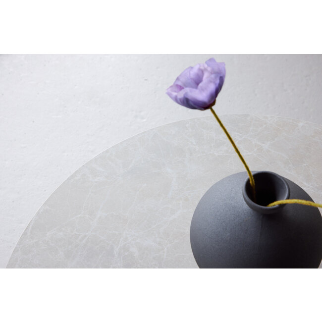 Runder Sofa-Tisch Bootcut Beige Ø80×45 cm