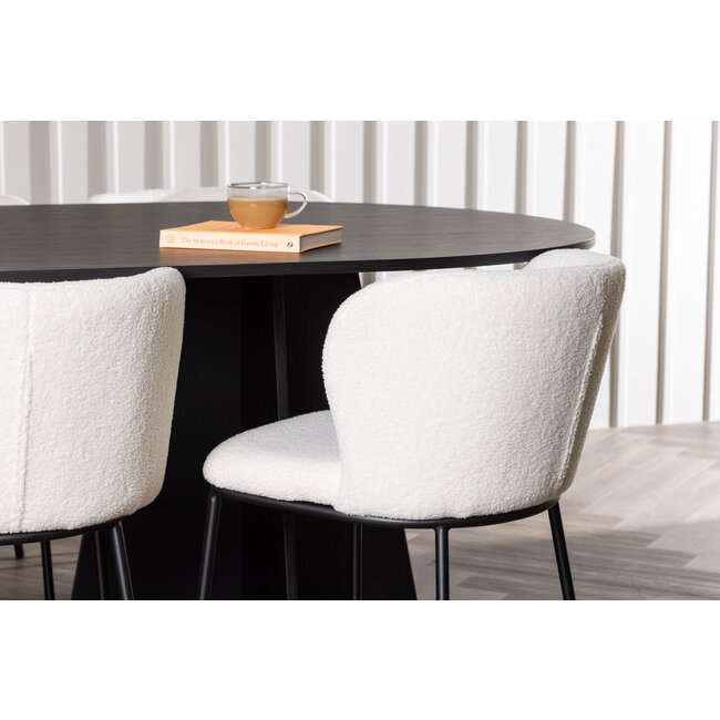 7-tlg. Esszimmer-Set Bootcut mit Stühlen Edina