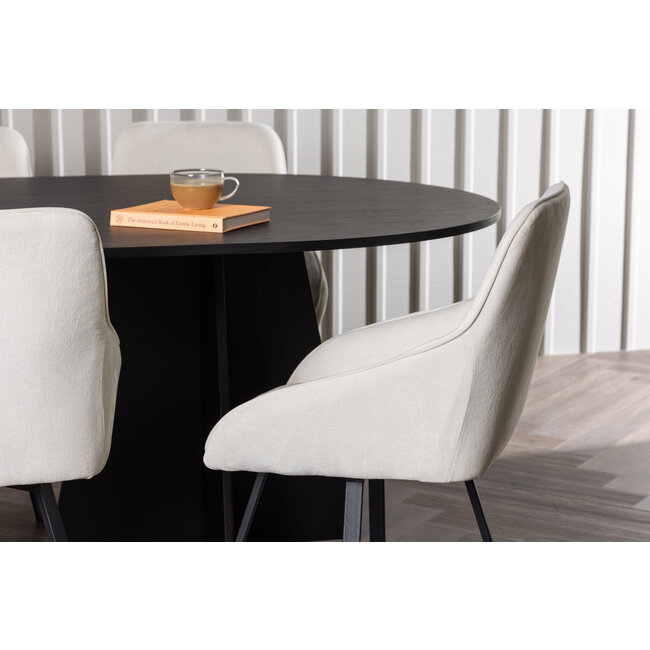 7-tlg. Esszimmer-Set Bootcut mit Stühlen Rosie