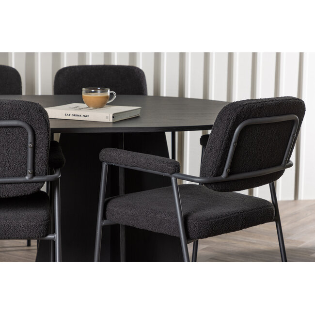 7-tlg. Esszimmer-Set Bootcut mit Stühlen Yesterday