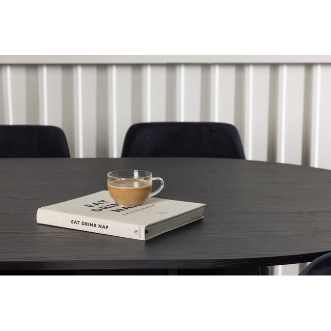 7-tlg. Esszimmer-Set Bootcut mit Stühlen Night