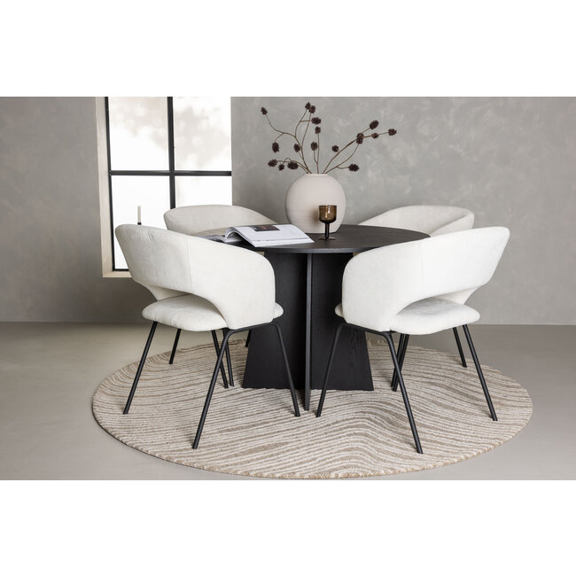 5-tlg.Esszimmer-Set Bootcut mit Stühlen Day