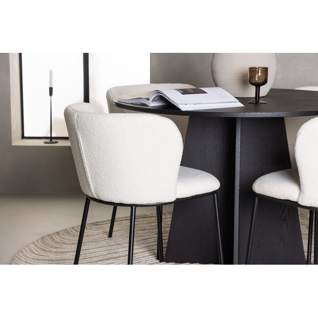 5-tlg. Esszimmer-Set Bootcut mit Stühlen Edina