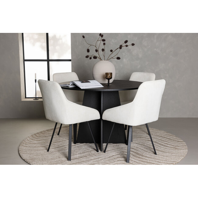 5-tlg. Esszimmer-Set Bootcut mit Stühlen Rosie