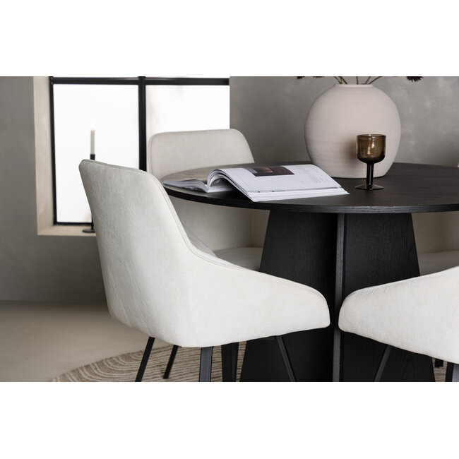 5-tlg. Esszimmer-Set Bootcut mit Stühlen Rosie