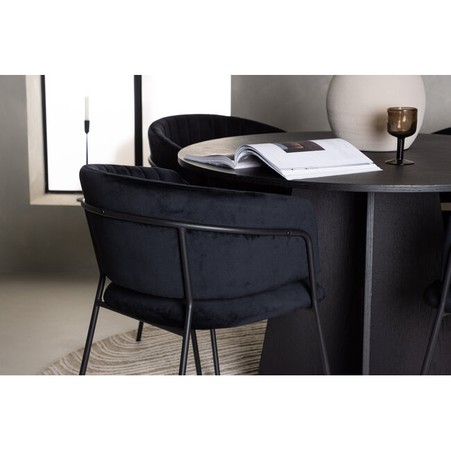 5-tlg. Esszimmer-Set Bootcut mit Stühlen Selma