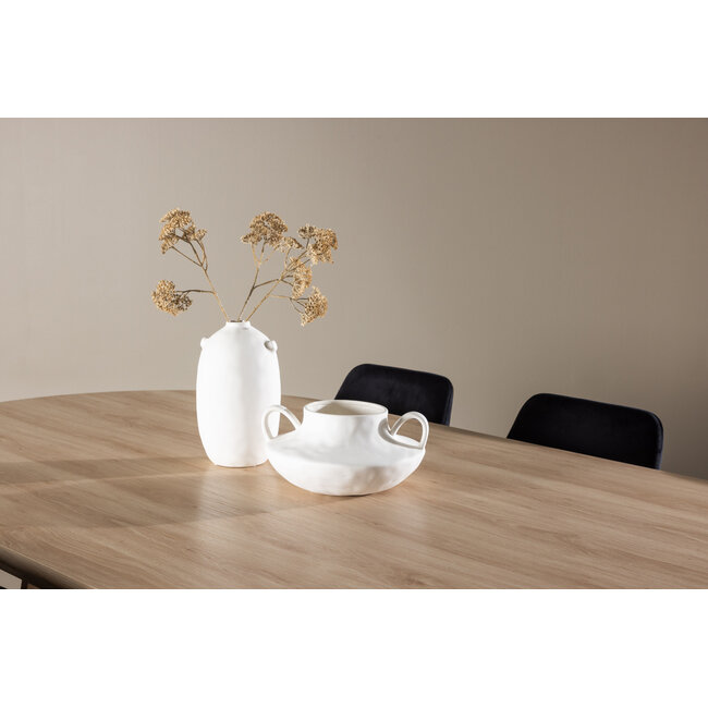 7-tlg. Bootcut Esstisch mit Night Esszimmerstuhl