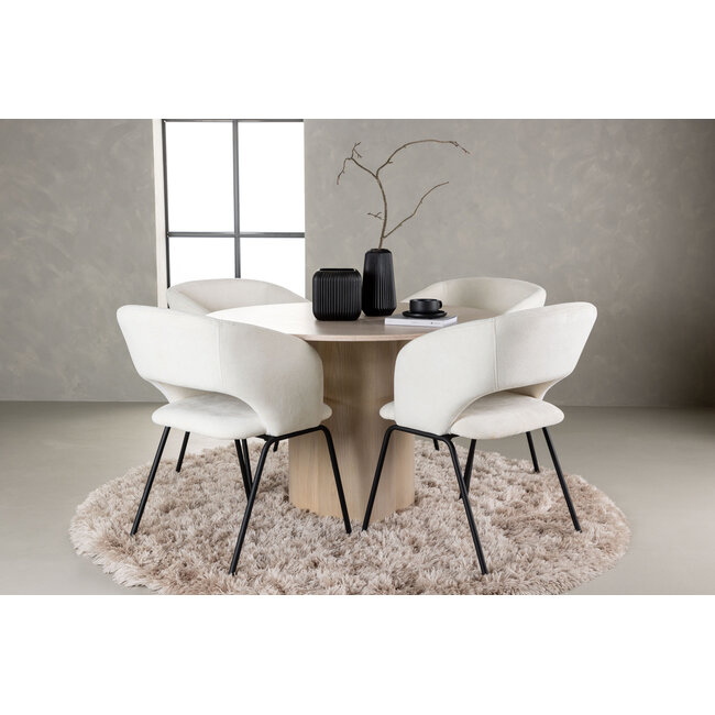 5-tlg. Esszimmer-Set Olivia mit Stühlen Day