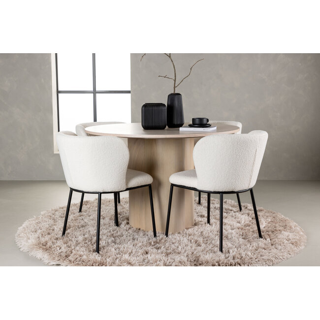 5-tlg. Esszimmer-Set Olivia mit Stühlen Edina