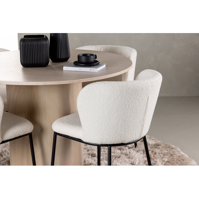 5-tlg. Esszimmer-Set Olivia mit Stühlen Edina