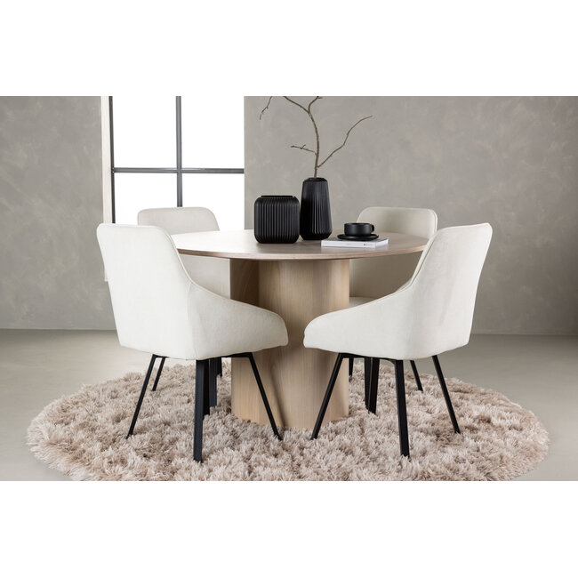 5-tlg. Esszimmer-Set Olivia mit Stühlen Rosie