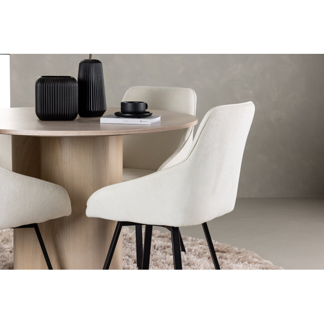 5-tlg. Esszimmer-Set Olivia mit Stühlen Rosie