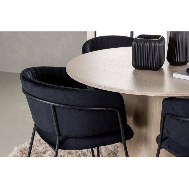 5-tlg. Esszimmer-Set Olivia mit Stühlen Selma