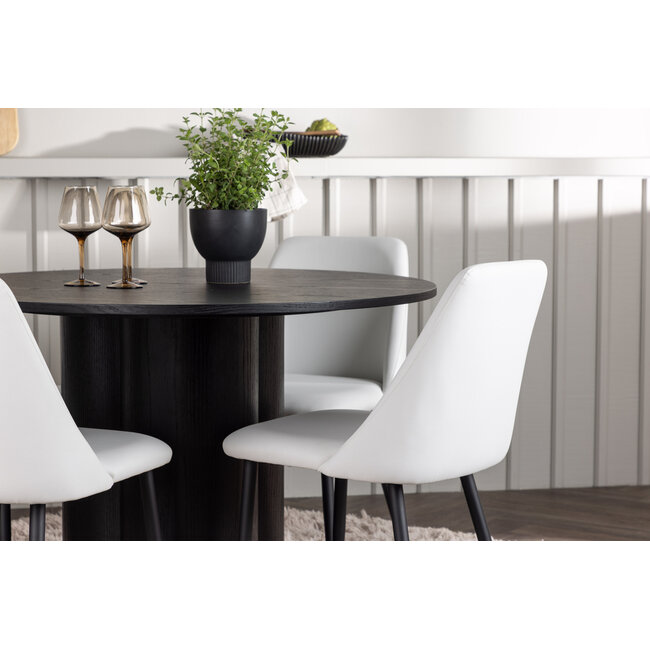 5-tlg. Esszimmer-Set Olivia mit Stühlen Night