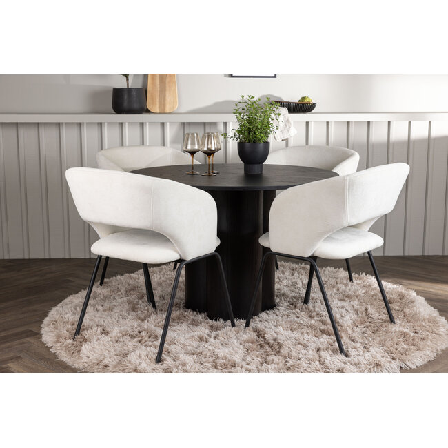 5-tlg. Esszimmer-Set Olivia mit Stühlen Day