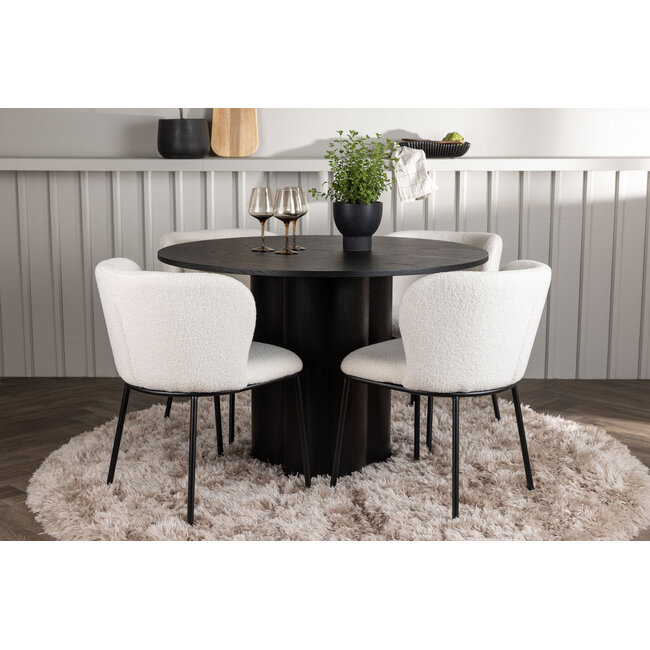 5-tlg. Esszimmer-Set Olivia mit Stühlen Edina