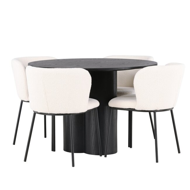 5-tlg. Esszimmer-Set Olivia mit Stühlen Edina