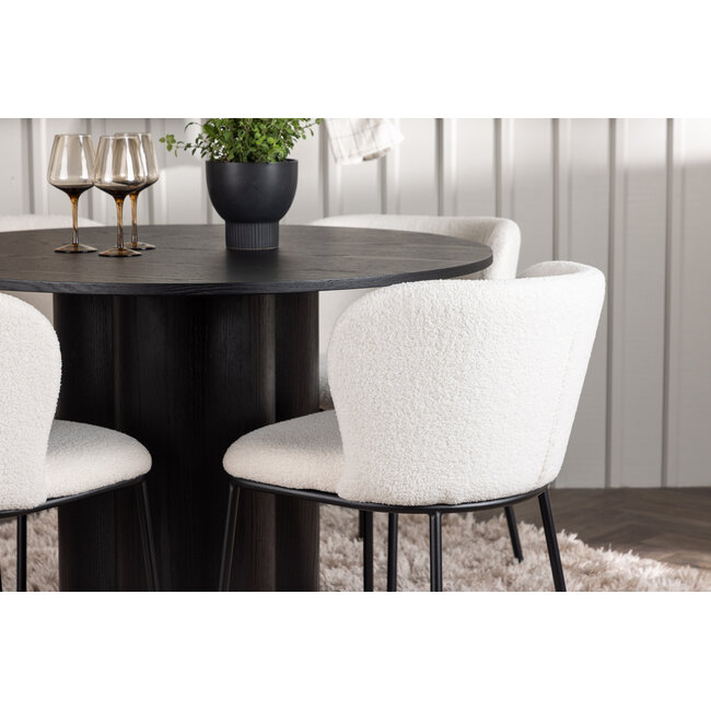 5-tlg. Esszimmer-Set Olivia mit Stühlen Edina