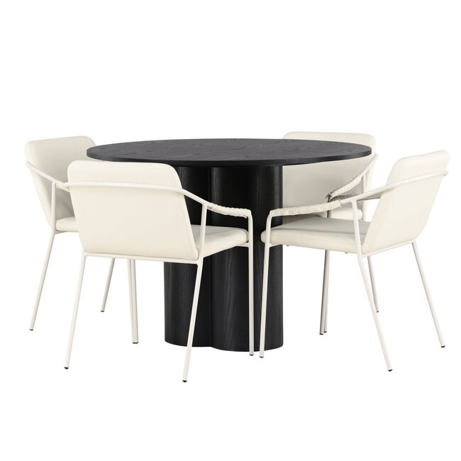 5-tlg. Esszimmer-Set Olivia mit Stühlen Tvist