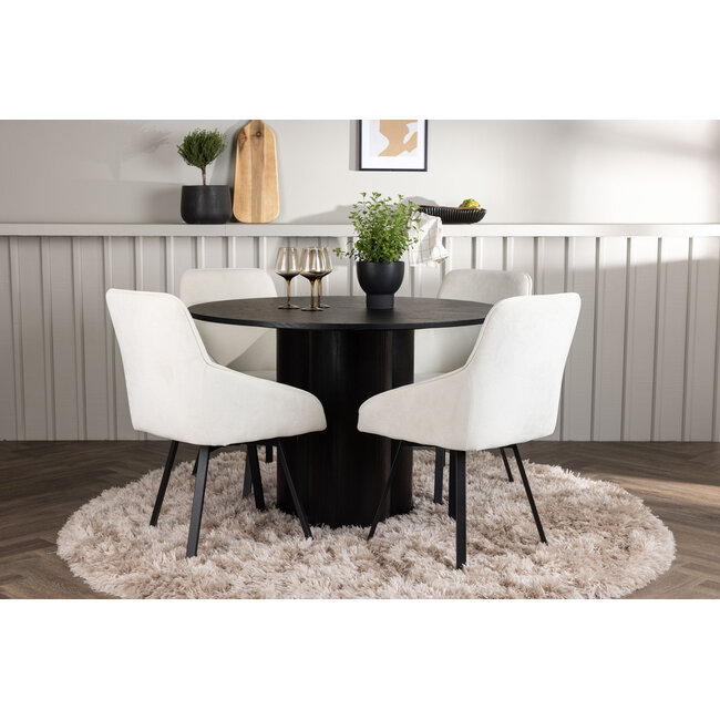 5-tlg. Esszimmer-Set Olivia mit Stühlen Rosie