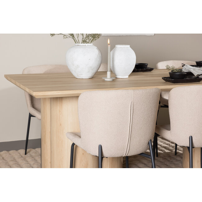 7-tlg. Esstisch Olivia mit Modesto Esszimmerstuhl