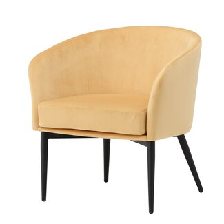 Venture Home Eleganter Samtsessel Fluffy Gelb