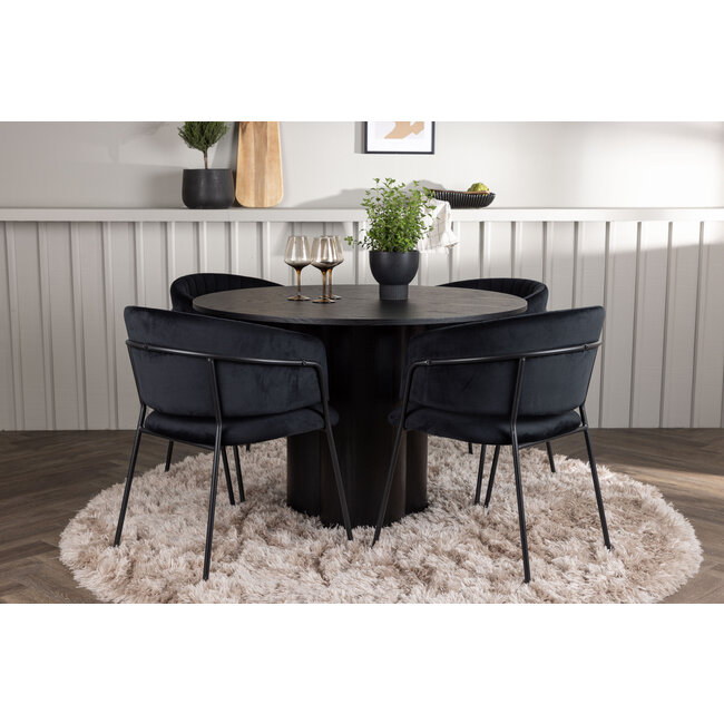 5-tlg. Esszimmer-Set Olivia mit Stühlen Selma