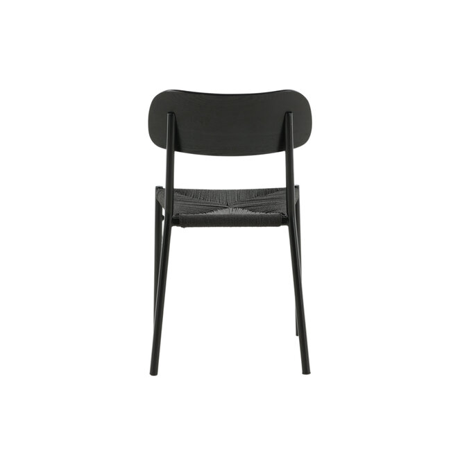 2er Set Esszimmerstuhl Polly Schwarz