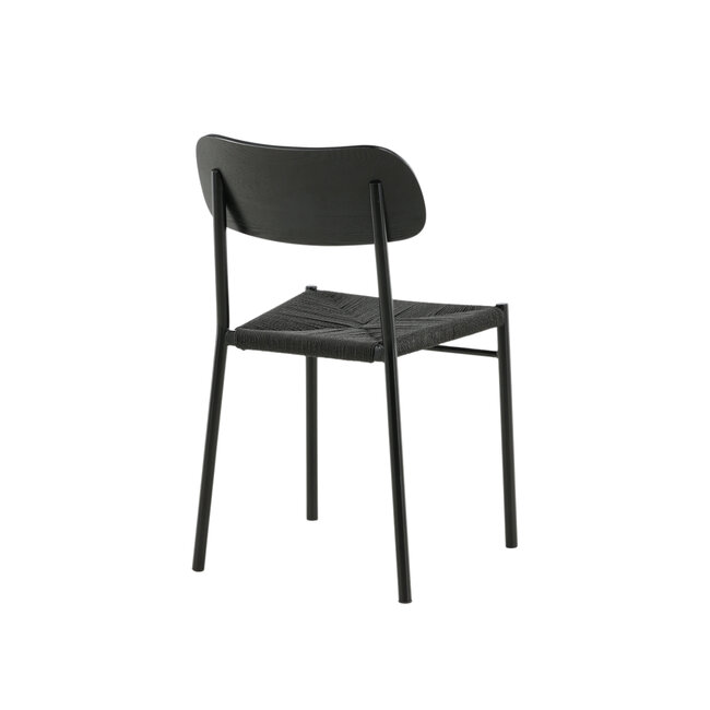 2er Set Esszimmerstuhl Polly Schwarz